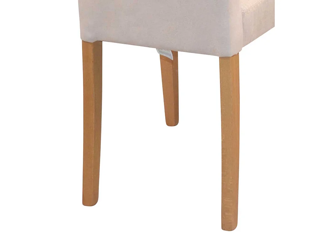 Esszimmer Hochlehner in Beige Kunstleder Eichefarben (2er Set)