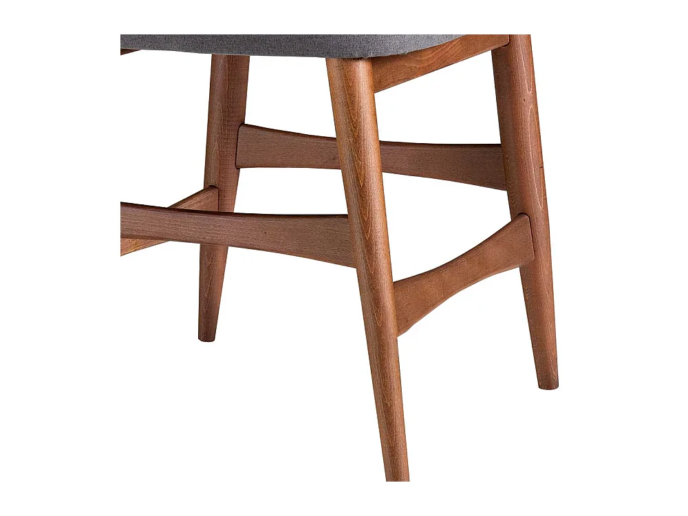 Design Küchenstuhl in Nussbaumfarben Grau