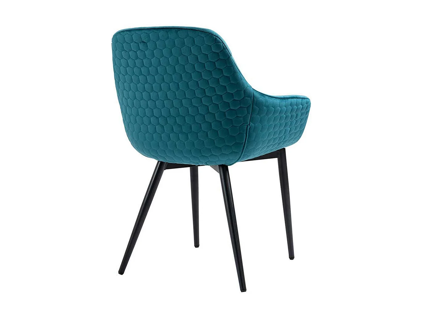 Polsterstuhl Esszimmer in Türkis & Schwarz Armlehnen