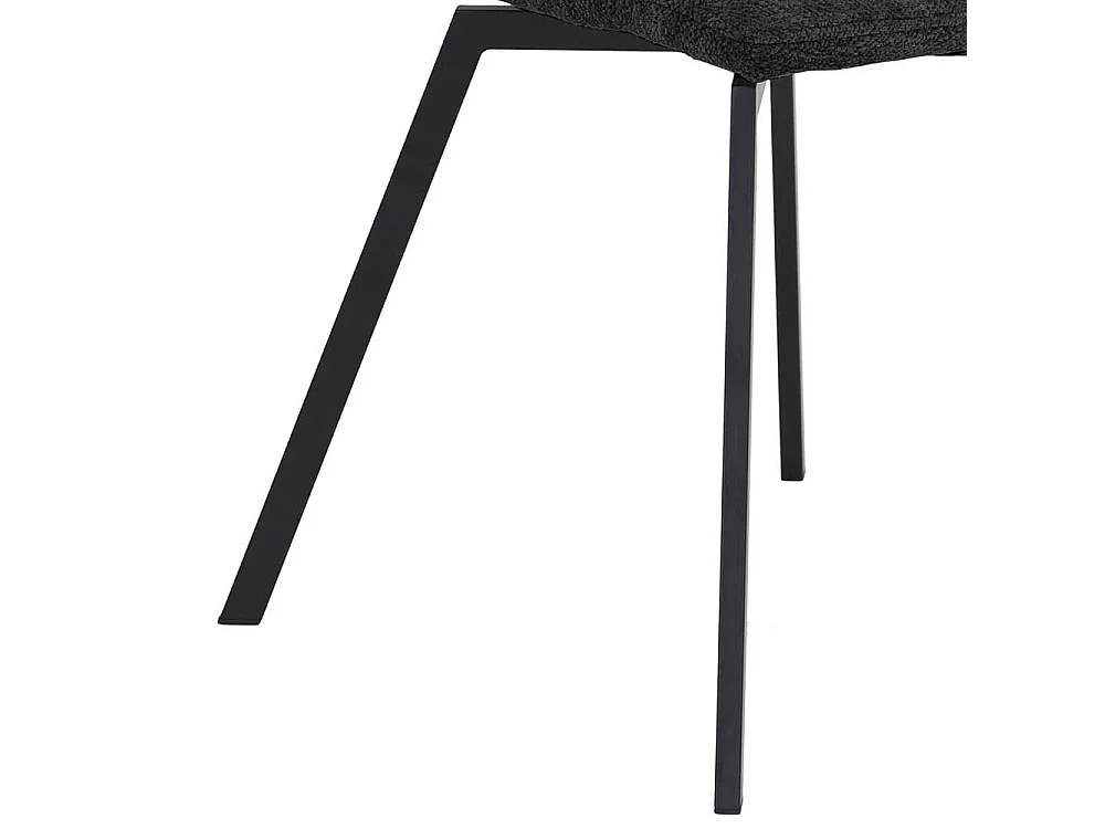 Esstisch Stühle mit Gestell aus Metall Anthrazit (2er Set)