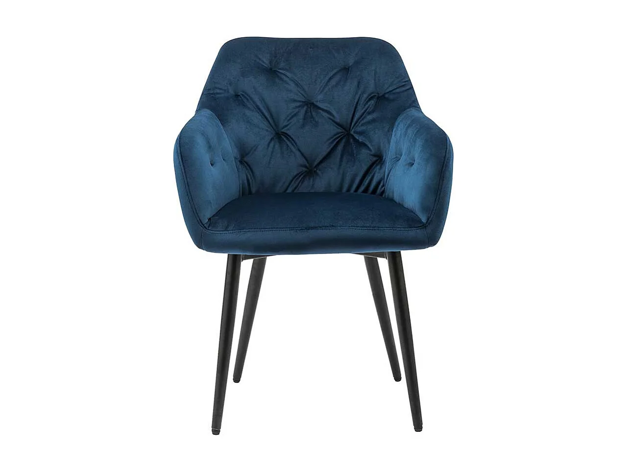 Armlehnstuhl in Blau Samt Retro Design