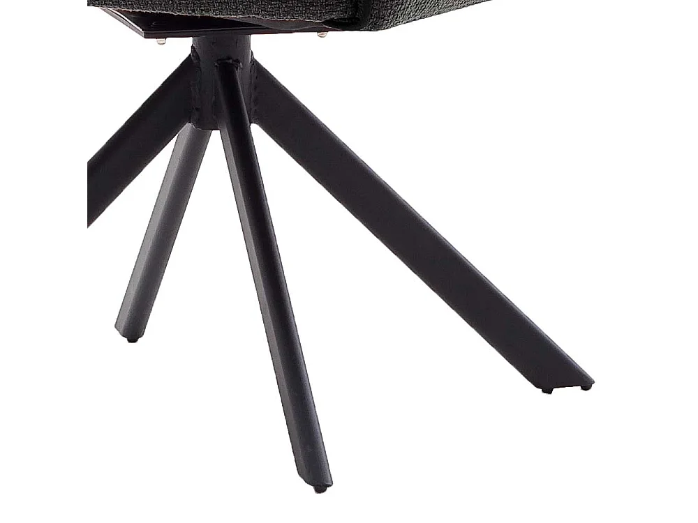 Esszimmerarmlehnstühle in Anthrazit Strukturstoff drehbar (2er Set)