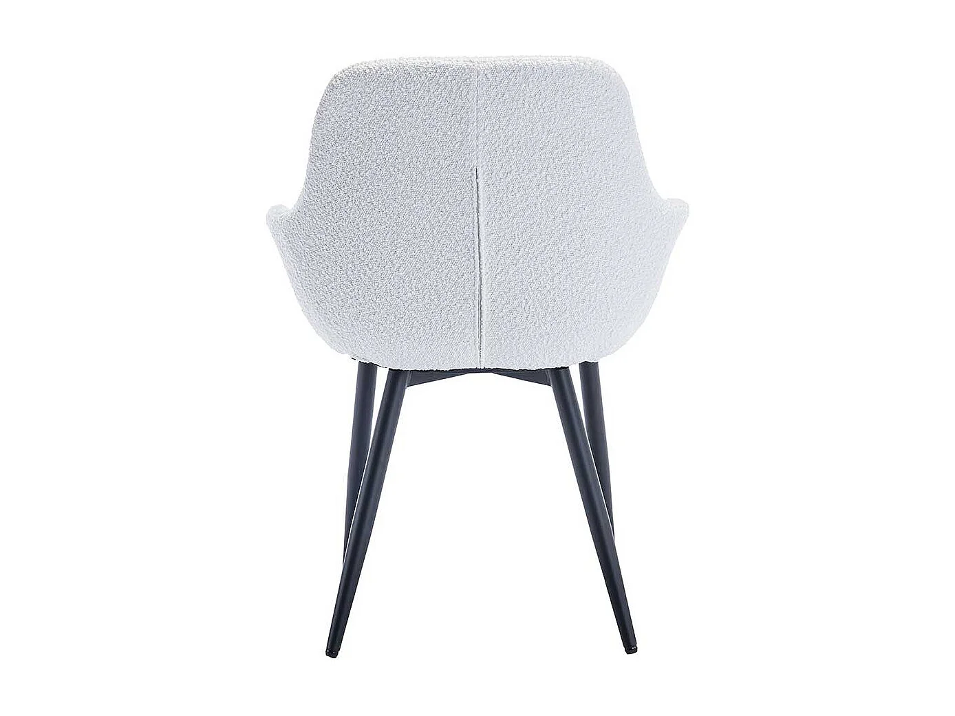 Stuhl Set weiss schwarz mit Armlehnen Gestell aus Metall (2er Set)