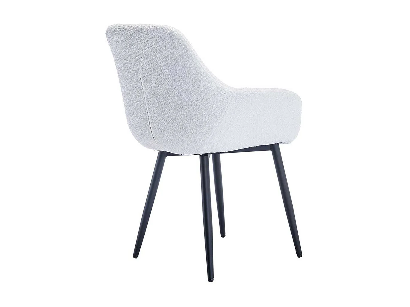 Stuhl Set weiss schwarz mit Armlehnen Gestell aus Metall (2er Set)