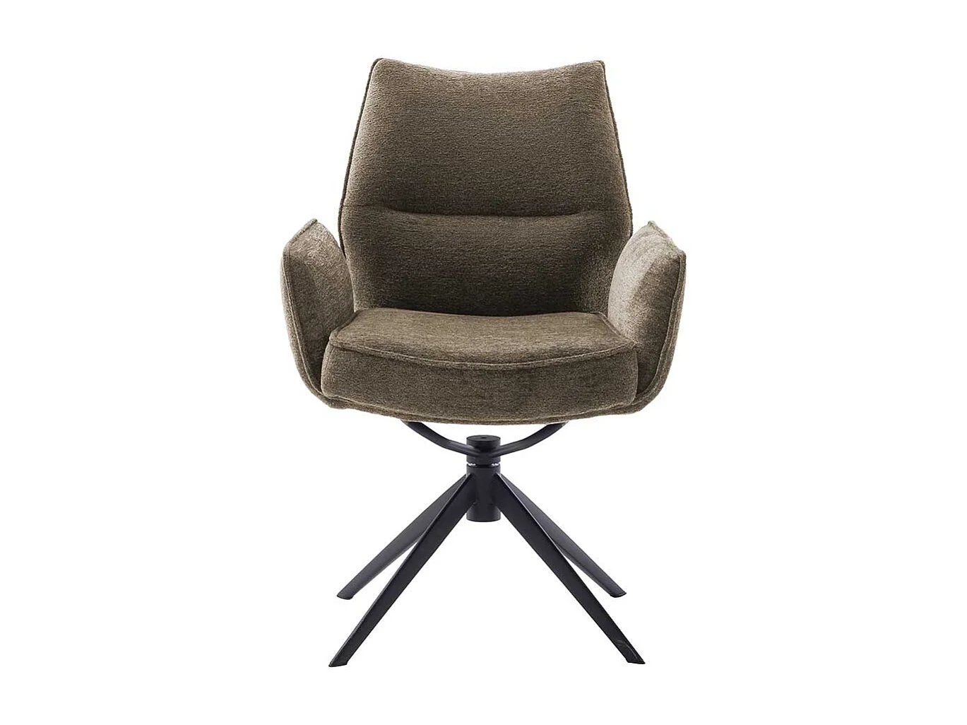 Esszimmerstuhl Armlehnstuhl aus Metall und Chenillegewebe (2er Set)