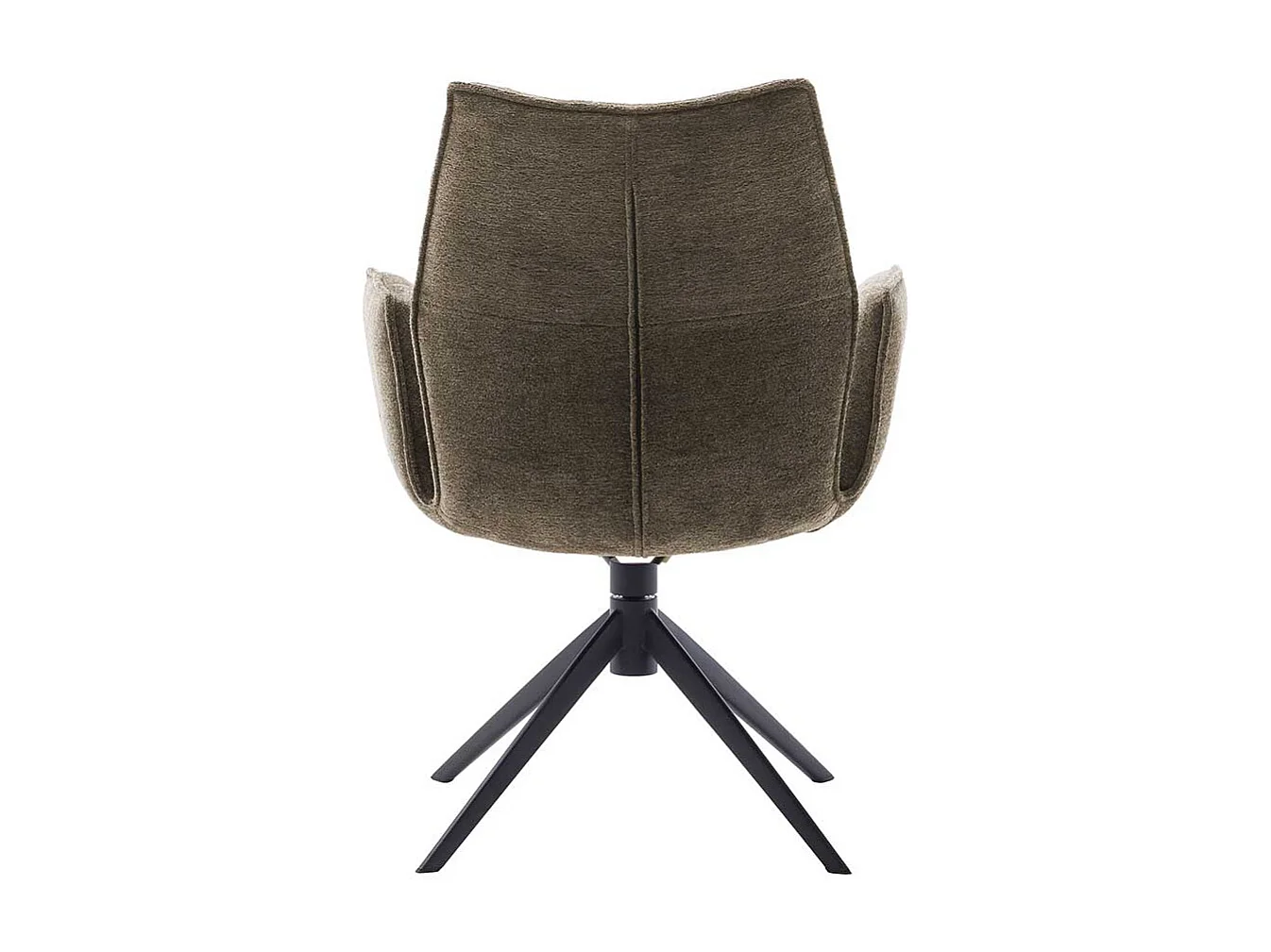 Esszimmerstuhl Armlehnstuhl aus Metall und Chenillegewebe (2er Set)