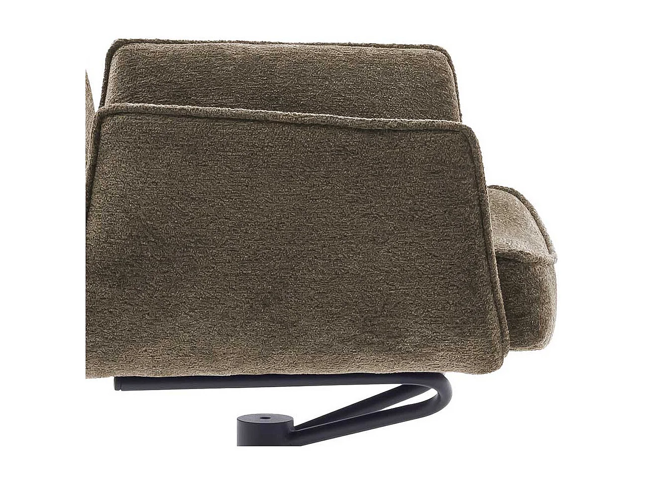 Esszimmerstuhl Armlehnstuhl aus Metall und Chenillegewebe (2er Set)