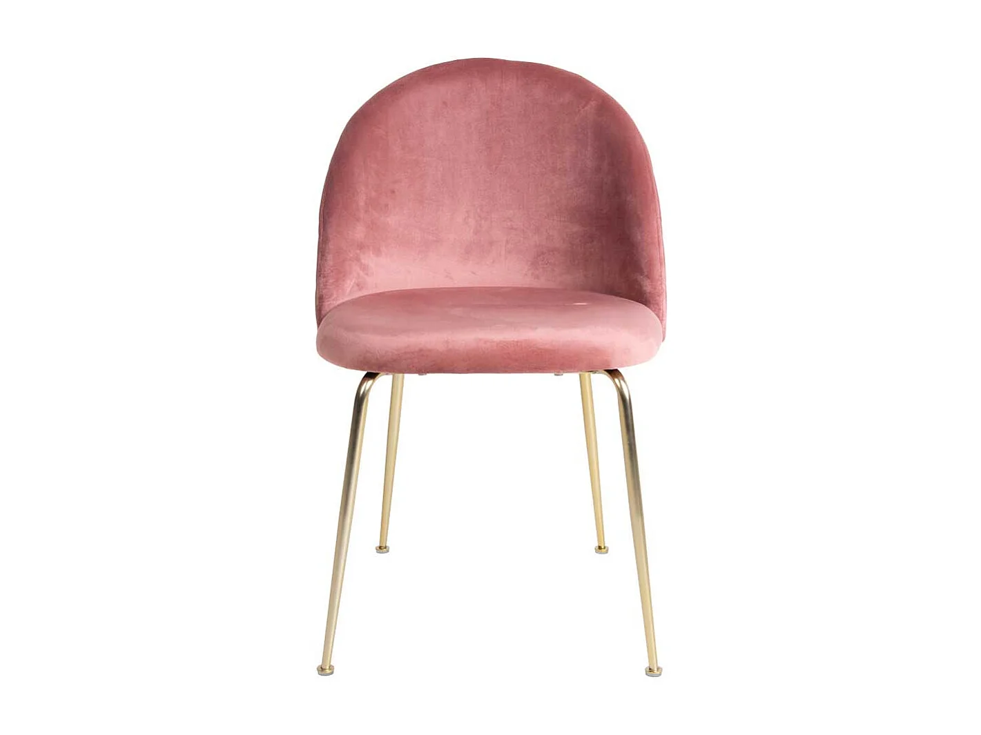 Samt Stühle in Rosa Metallgestell in Messingfarben (2er Set)