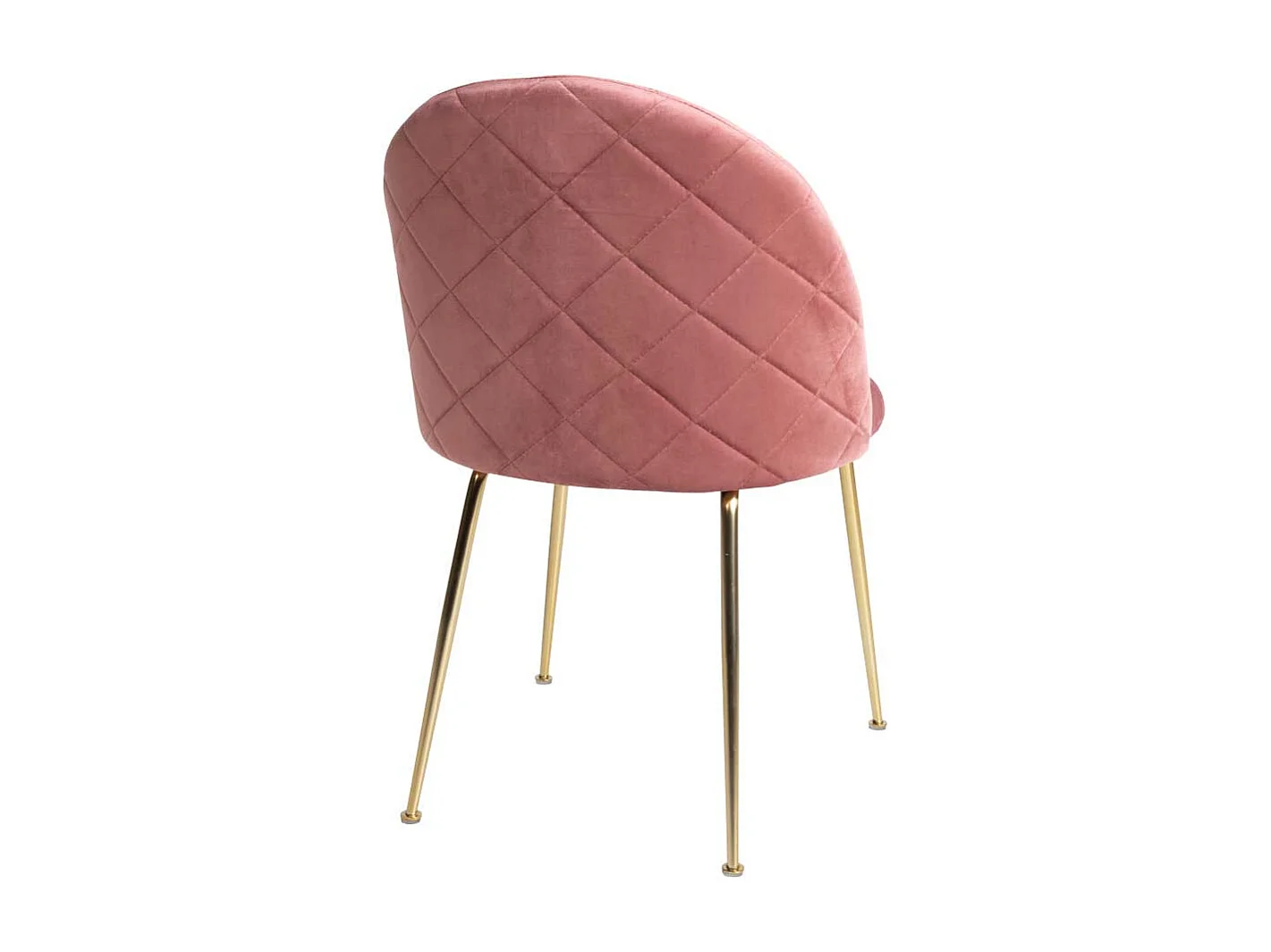 Samt Stühle in Rosa Metallgestell in Messingfarben (2er Set)