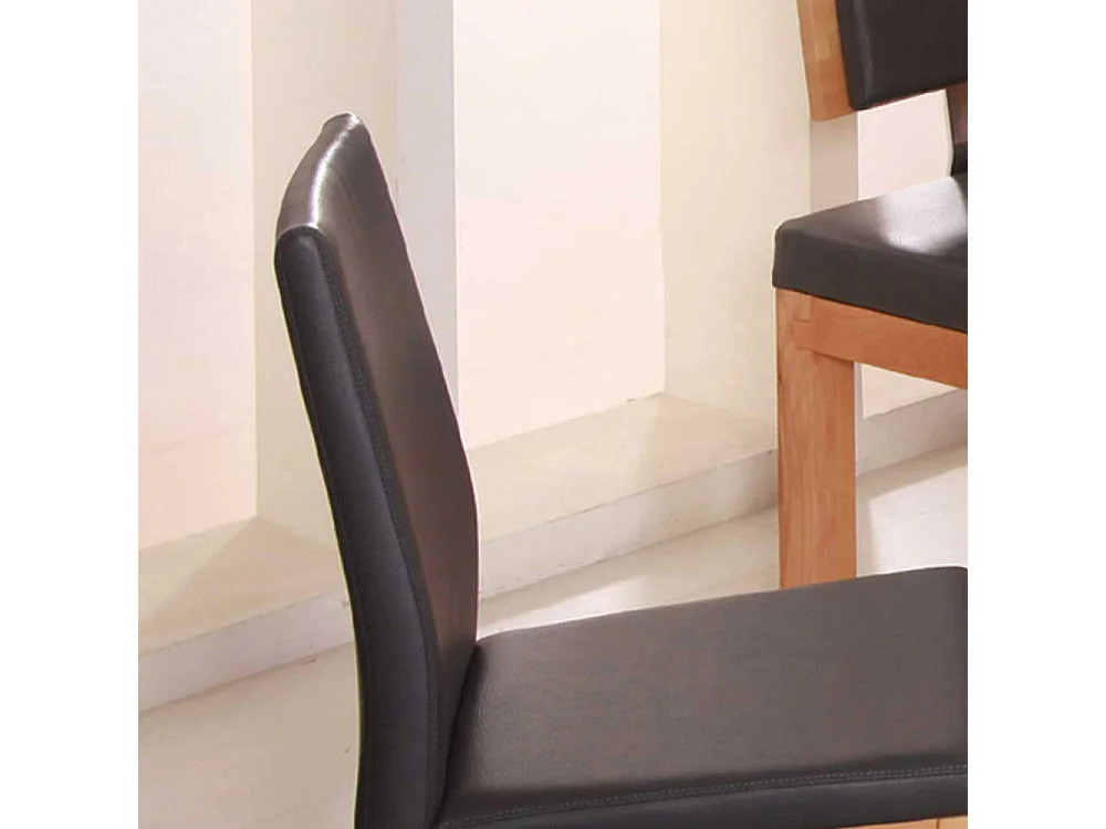 Esszimmerstuhl in Anthrazit gepolstert (2er Set)