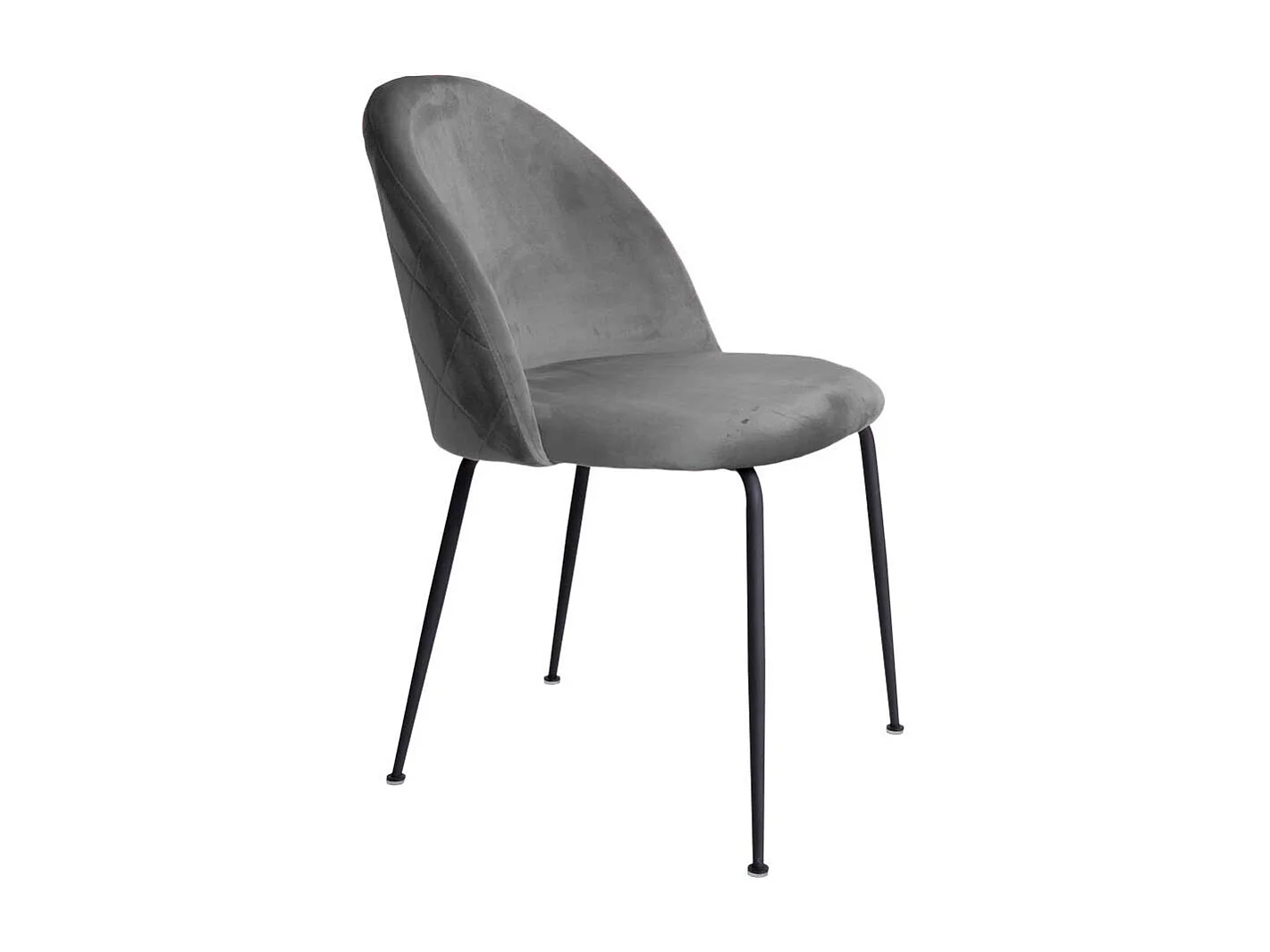 Esszimmerstühle in Grau Samt Metallgestell (2er Set)