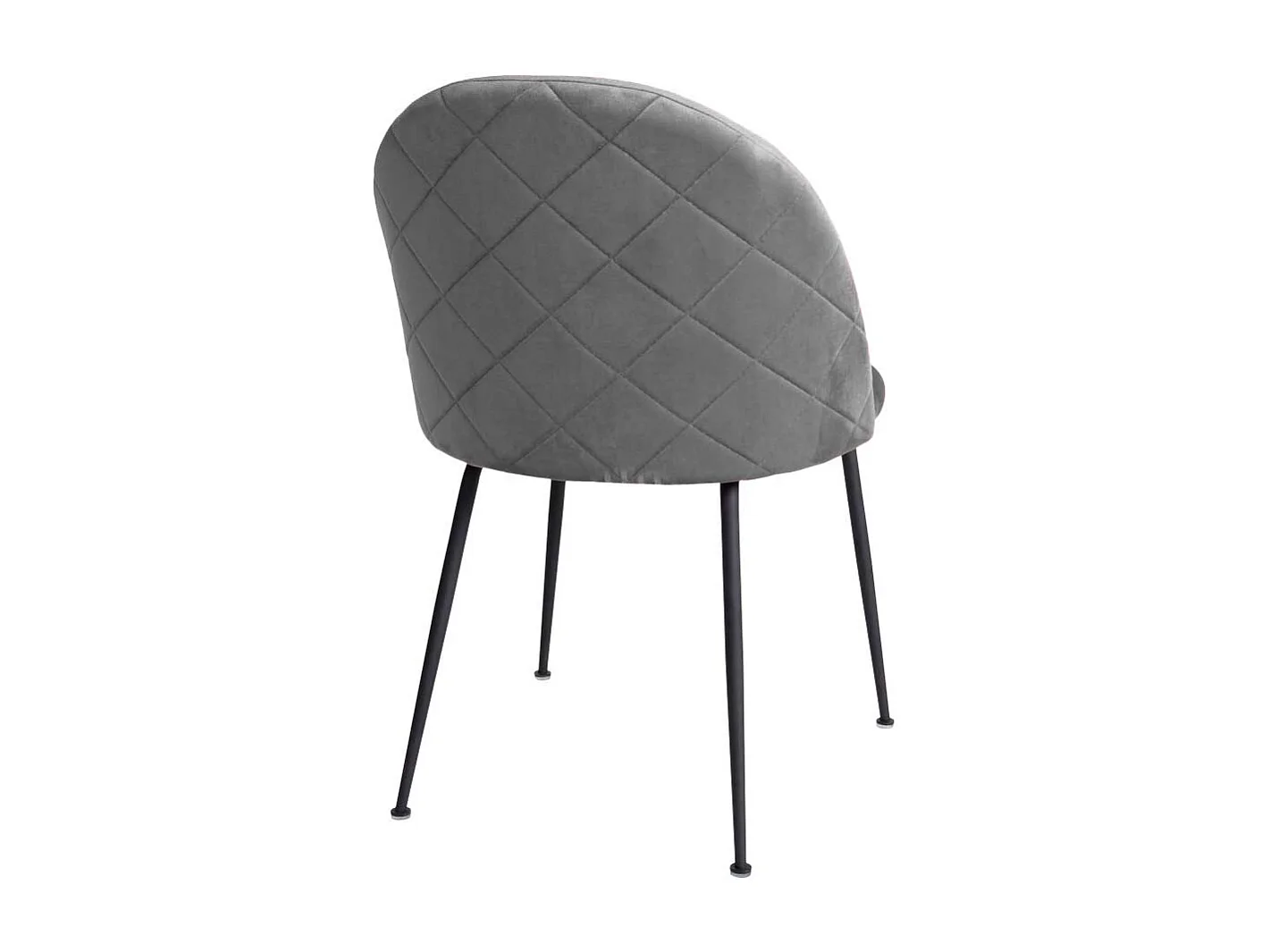 Esszimmerstühle in Grau Samt Metallgestell (2er Set)