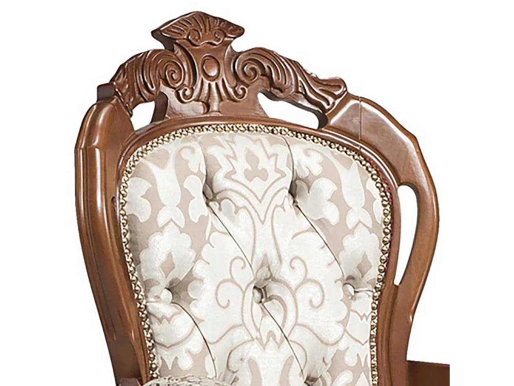 Armlehnstuhl Polsterstuhl aus Massivholz mit Armlehnen (2er Set)