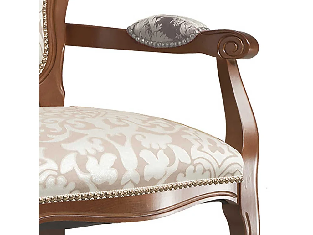 Armlehnstuhl Polsterstuhl aus Massivholz mit Armlehnen (2er Set)