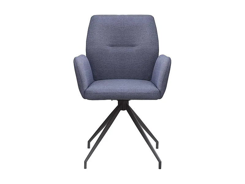 Polsterstuhl Esszimmer aus Strukturstoff Dunkelgrau