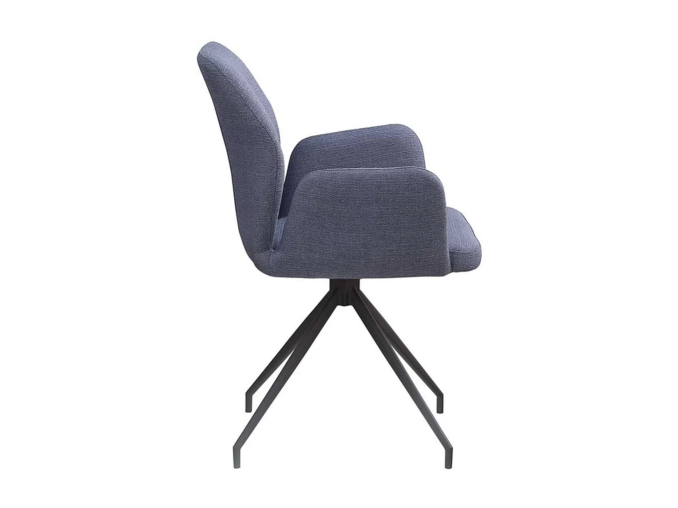 Polsterstuhl Esszimmer aus Strukturstoff Dunkelgrau