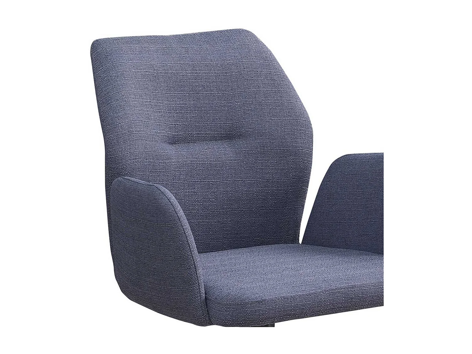 Polsterstuhl Esszimmer aus Strukturstoff Dunkelgrau