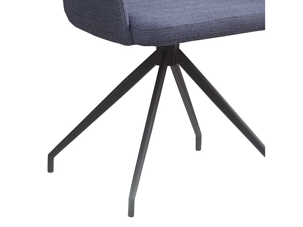 Polsterstuhl Esszimmer aus Strukturstoff Dunkelgrau