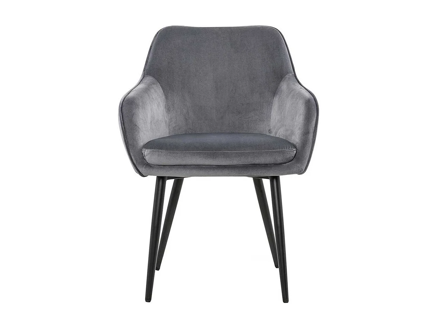 Retro Stühle in Grau Samt Armlehnen