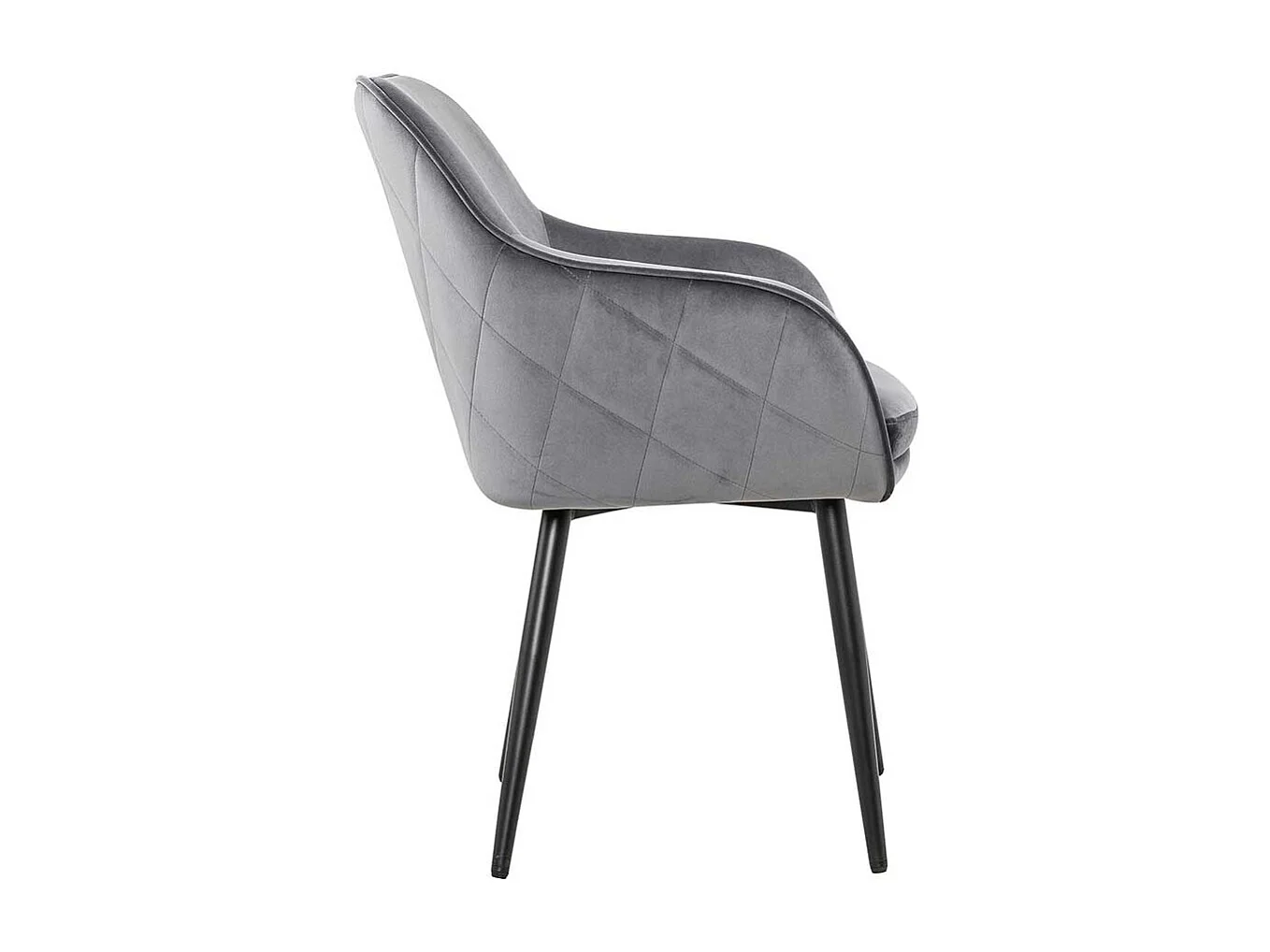 Retro Stühle in Grau Samt Armlehnen