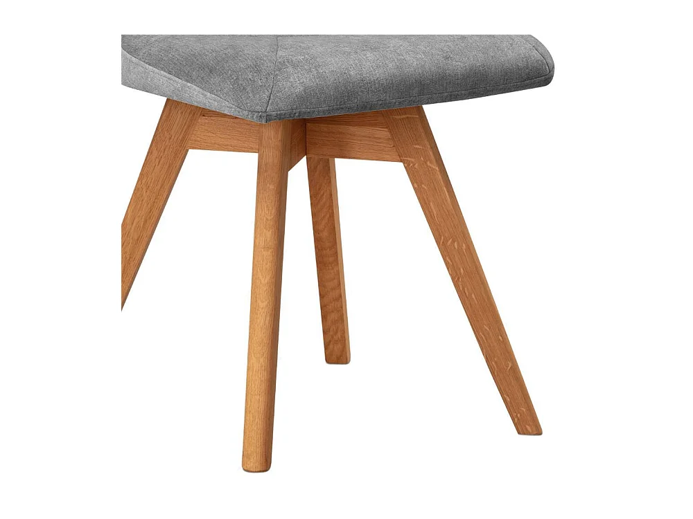 Essstuhl Stuhl Küche in Grau aus Flockstoff (2er Set)