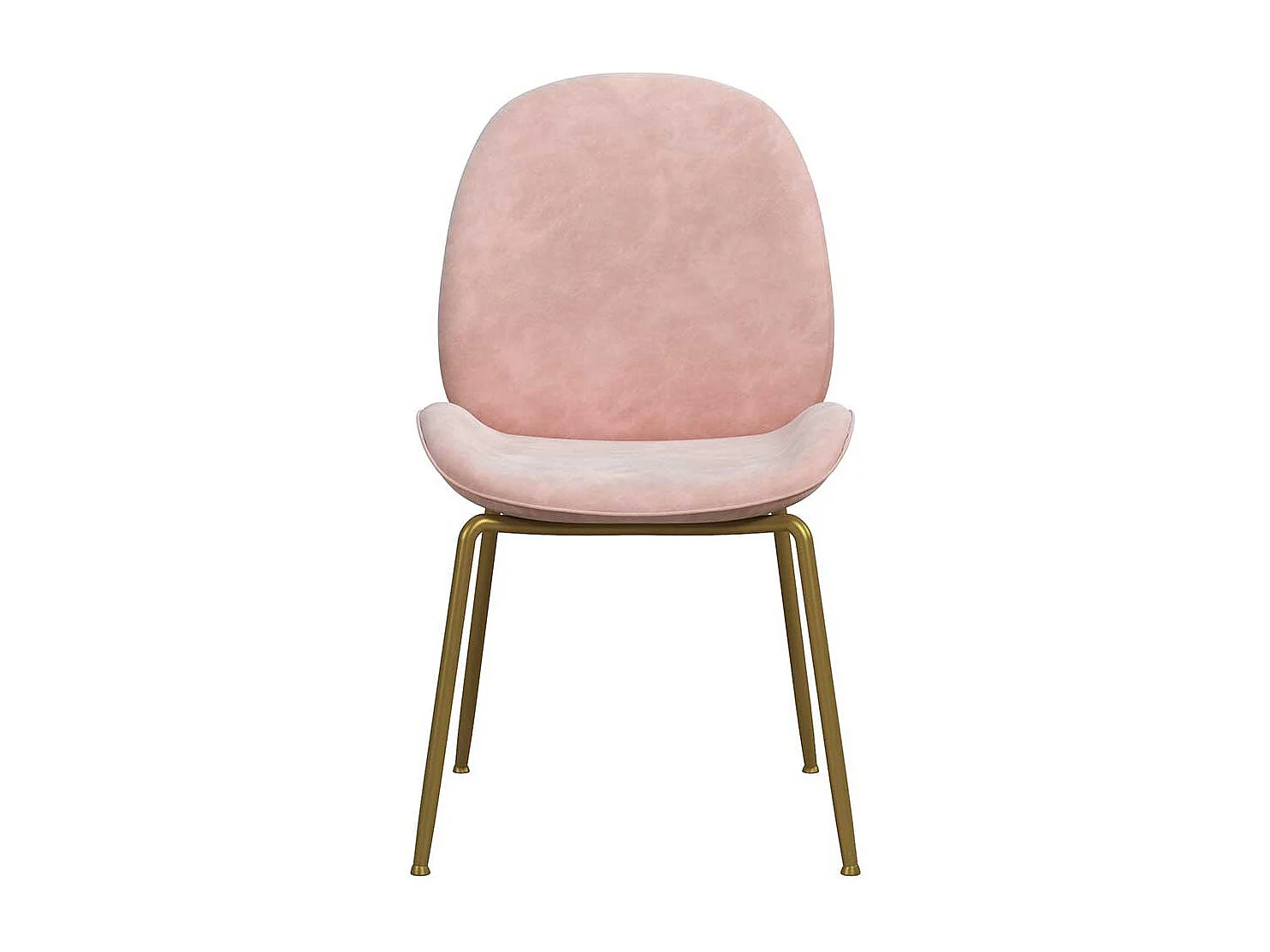 Polsterstuhl Esszimmer Rosa aus Samt Gestell aus Metall