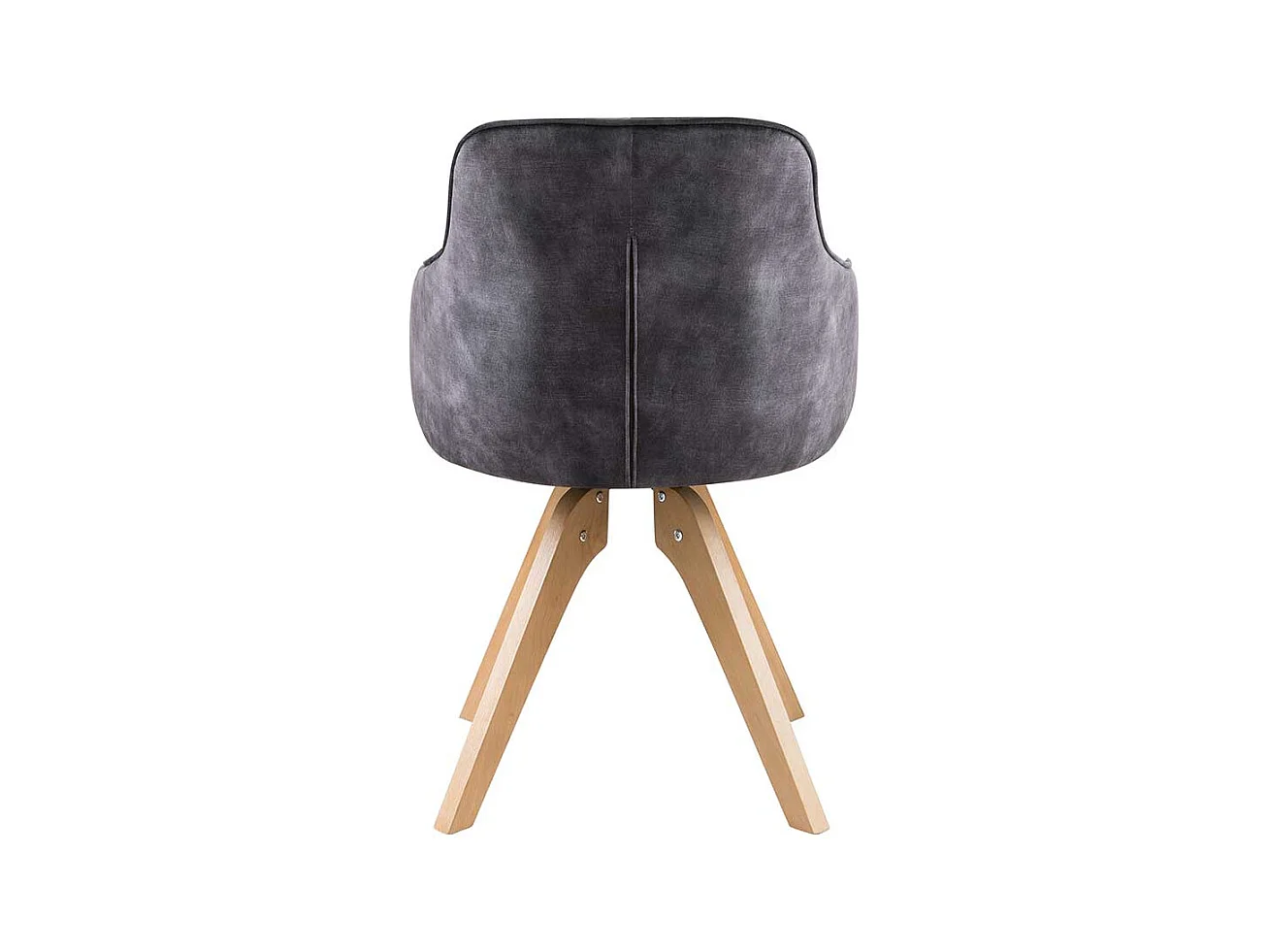 Drehbare Stühle in Anthrazit Velours Armlehnen (2er Set)