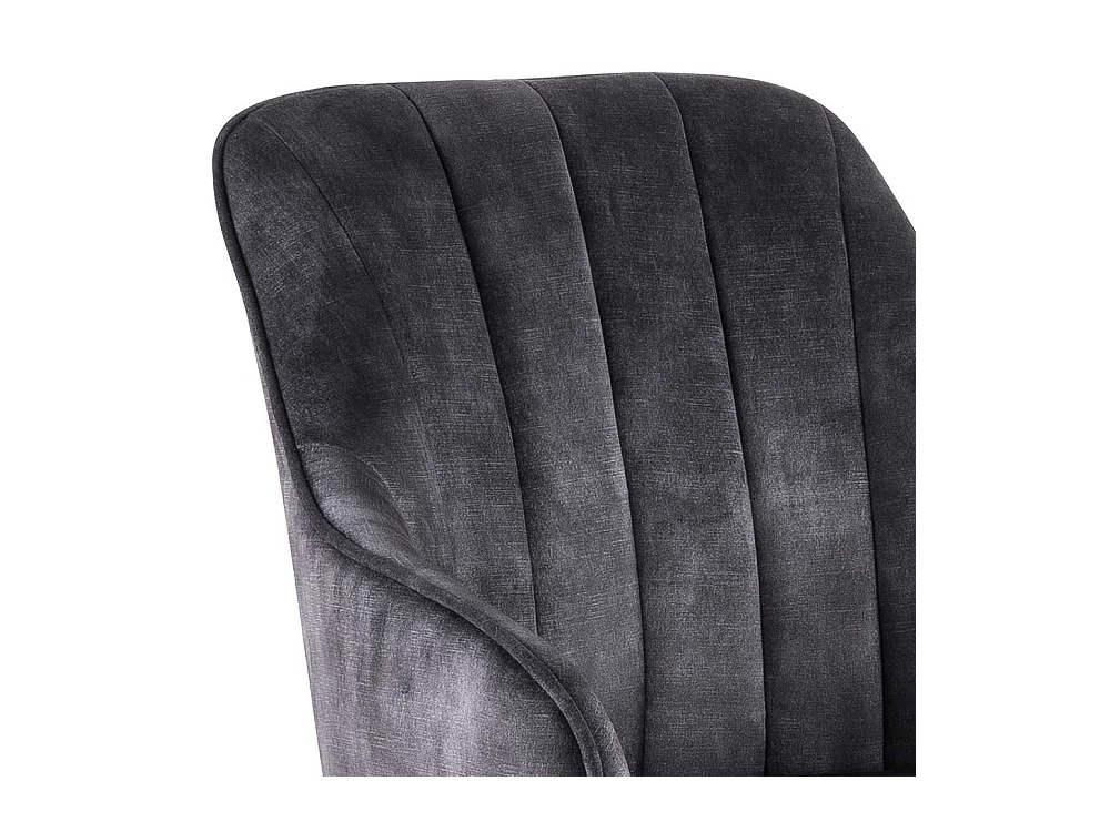 Drehbare Stühle in Anthrazit Velours Armlehnen (2er Set)