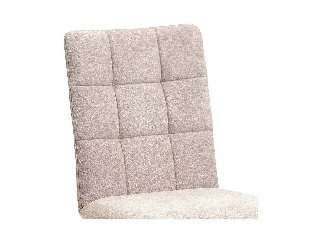 Esszimmerstuhl Polsterstuhl Esszimmer in Beige aus Flockstoff (2er Set)