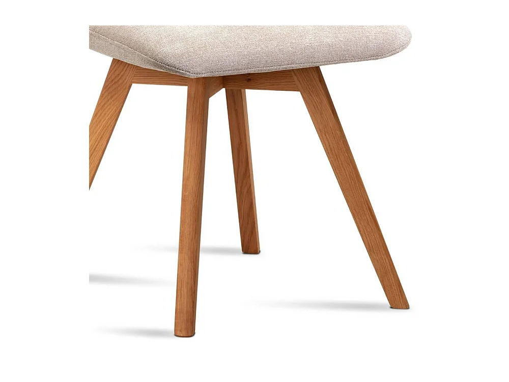 Esszimmerstuhl Polsterstuhl Esszimmer in Beige aus Flockstoff (2er Set)