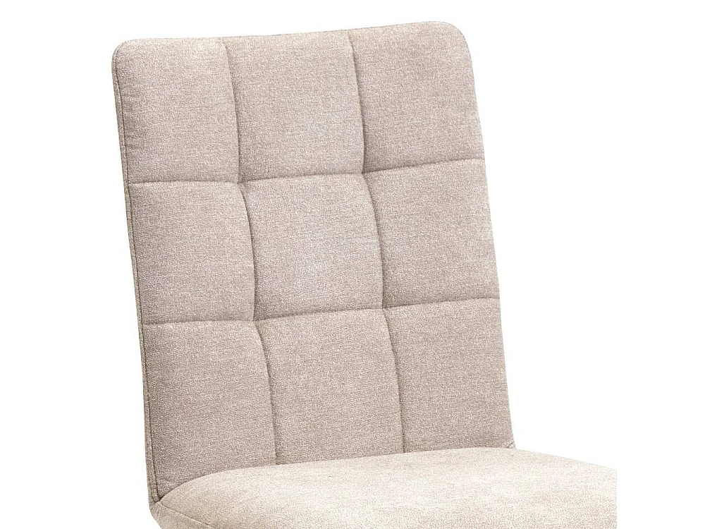 Esszimmerstuhl Polsterstuhl Esszimmer in Beige aus Flockstoff (2er Set)