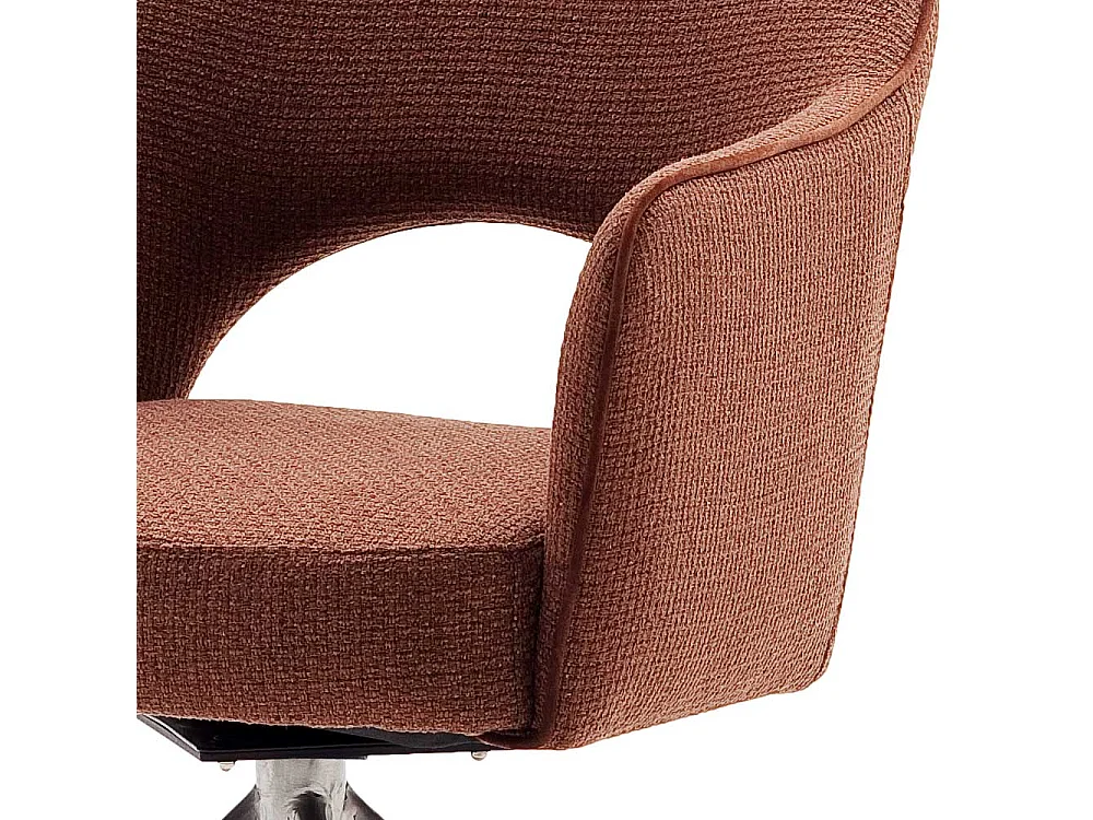 Armlehner in Rostfarben Strukturstoff Edelstahl (2er Set)