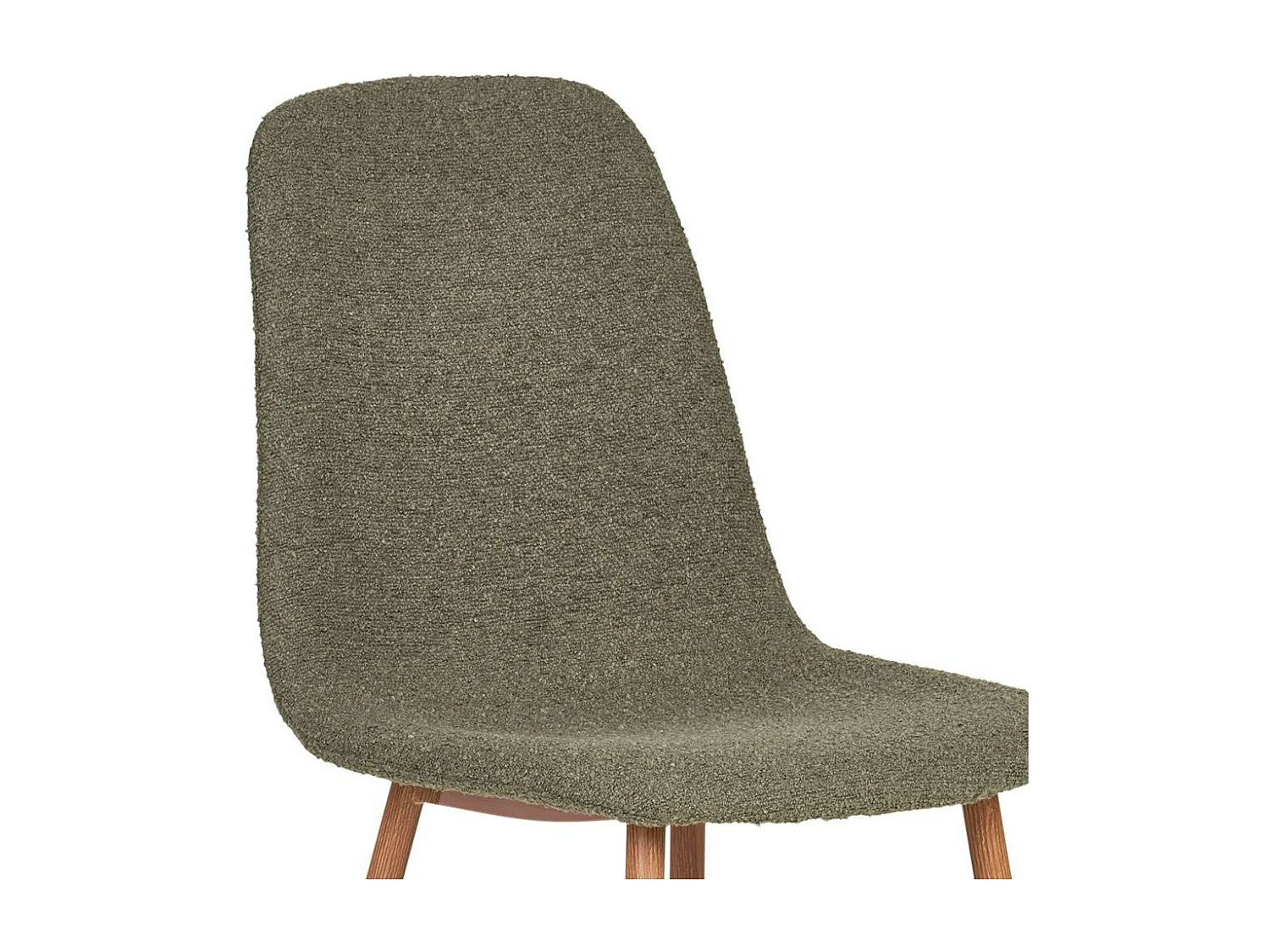 Esszimmerstuhl Polsterstuhl in Dunkelgrün aus Boucle Stoff (2er Set)
