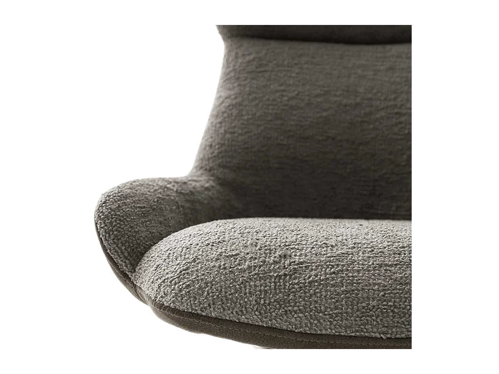 Esszimmerstuhl drehbar Boucle und Webstoff (2er Set)