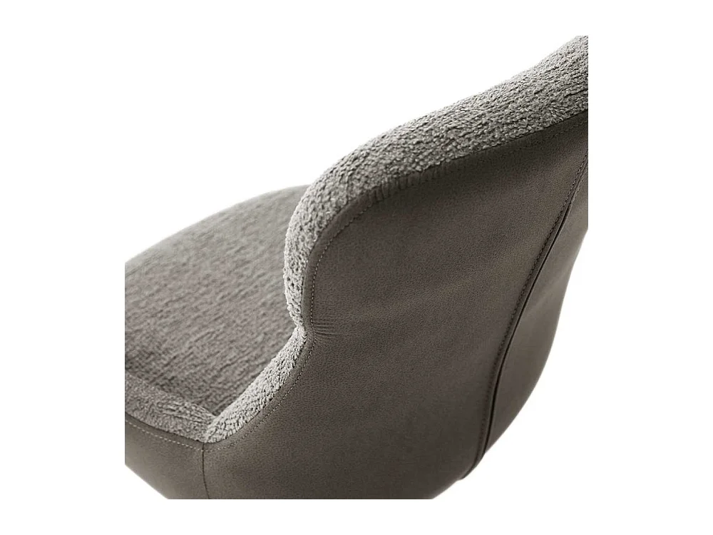 Esszimmerstuhl drehbar Boucle und Webstoff (2er Set)