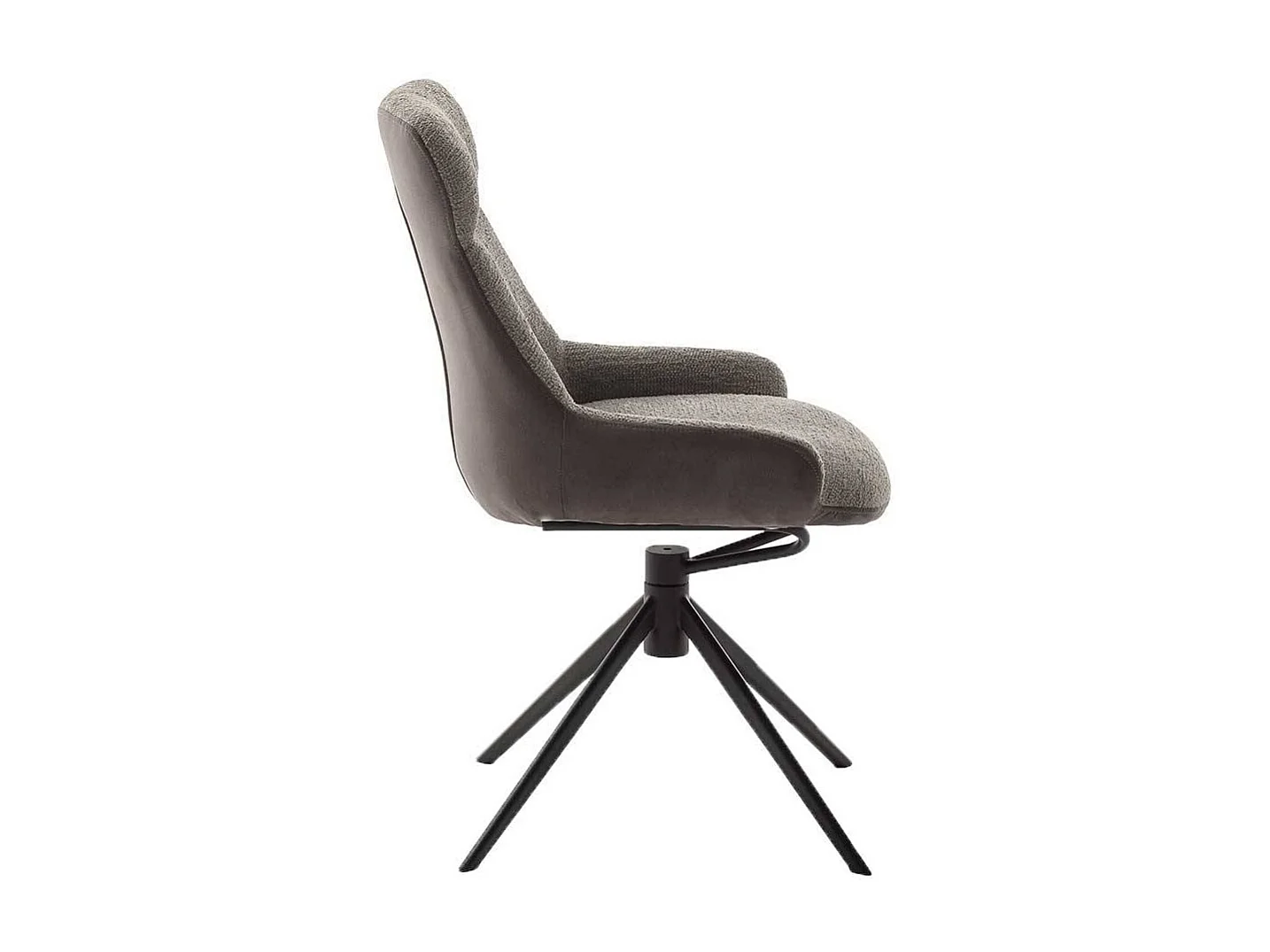 Esszimmerstuhl drehbar Boucle und Webstoff (2er Set)