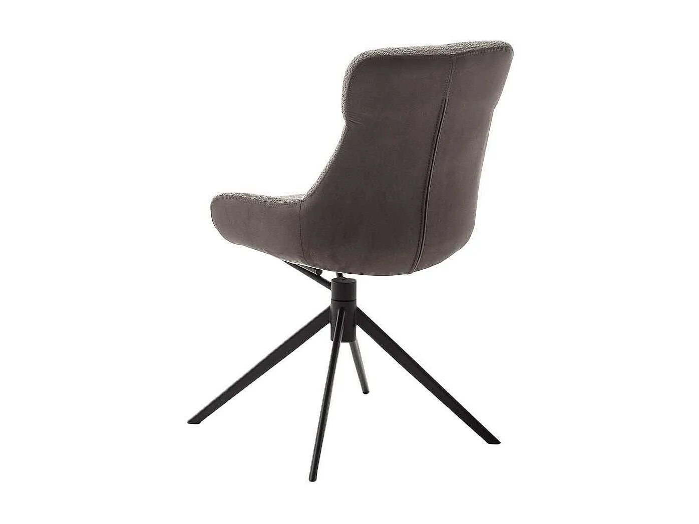 Esszimmerstuhl drehbar Boucle und Webstoff (2er Set)