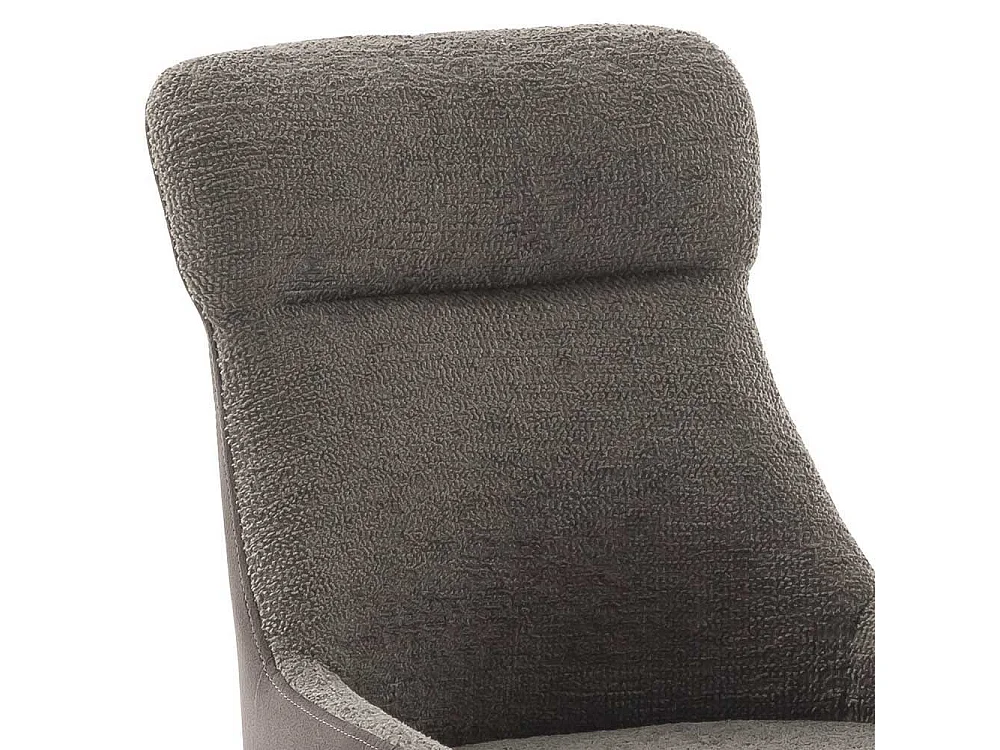 Esszimmerstuhl drehbar Boucle und Webstoff (2er Set)