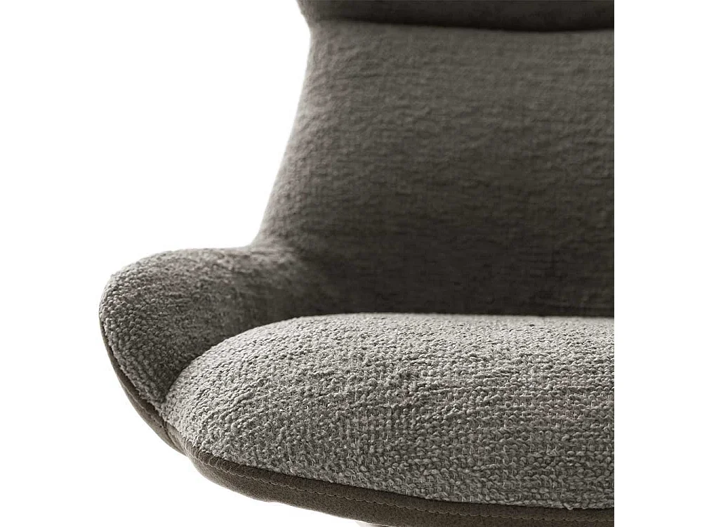 Esszimmerstuhl drehbar Boucle und Webstoff (2er Set)