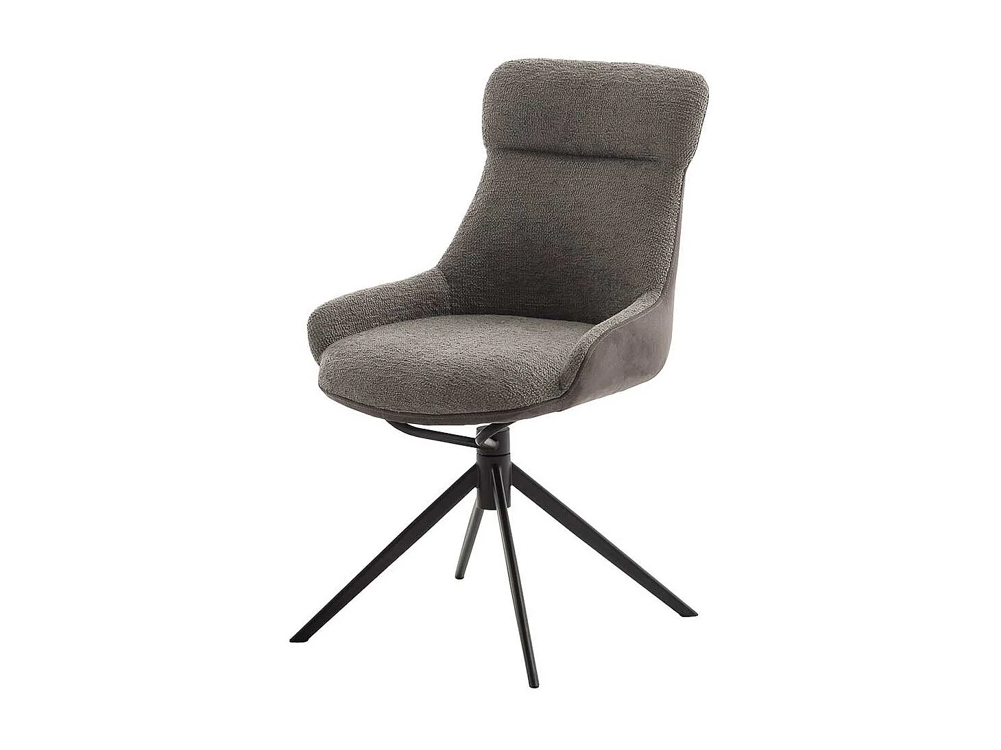 Esszimmerstuhl drehbar Boucle und Webstoff (2er Set)