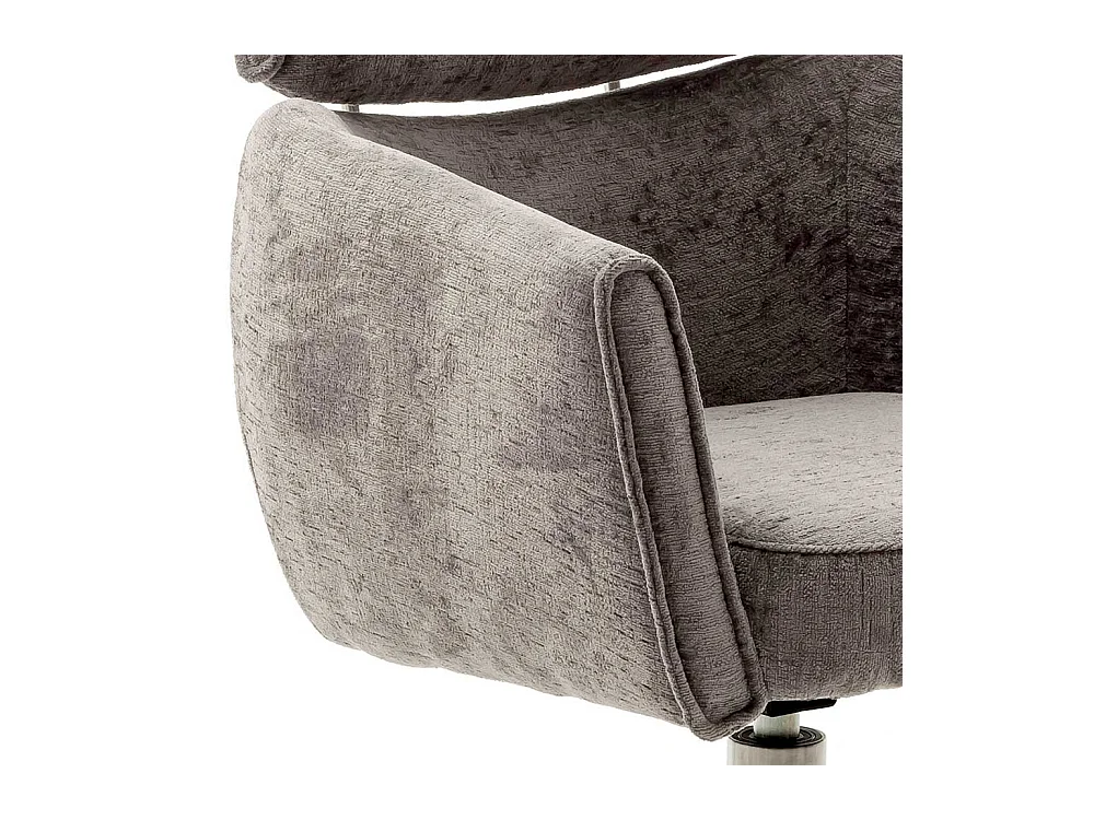 Esszimmerstuhl Set in modernem Design Webstoff und Edelstahl (2er Set)