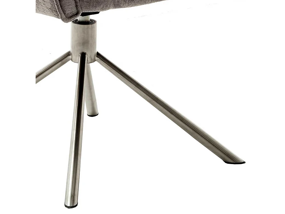 Esszimmerstuhl Set in modernem Design Webstoff und Edelstahl (2er Set)