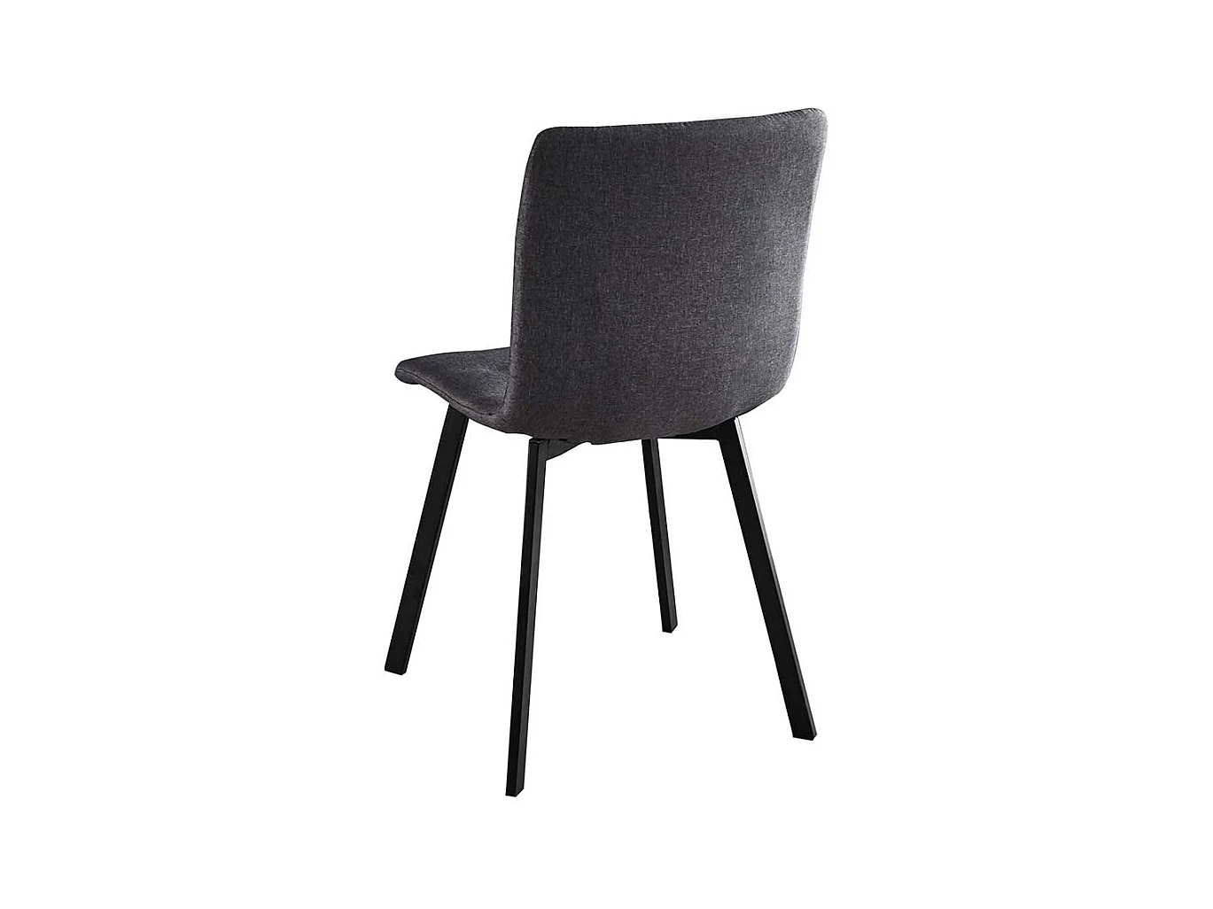 Polsterstühle in Dunkelgrau Webstoff Metallgestell (2er Set)