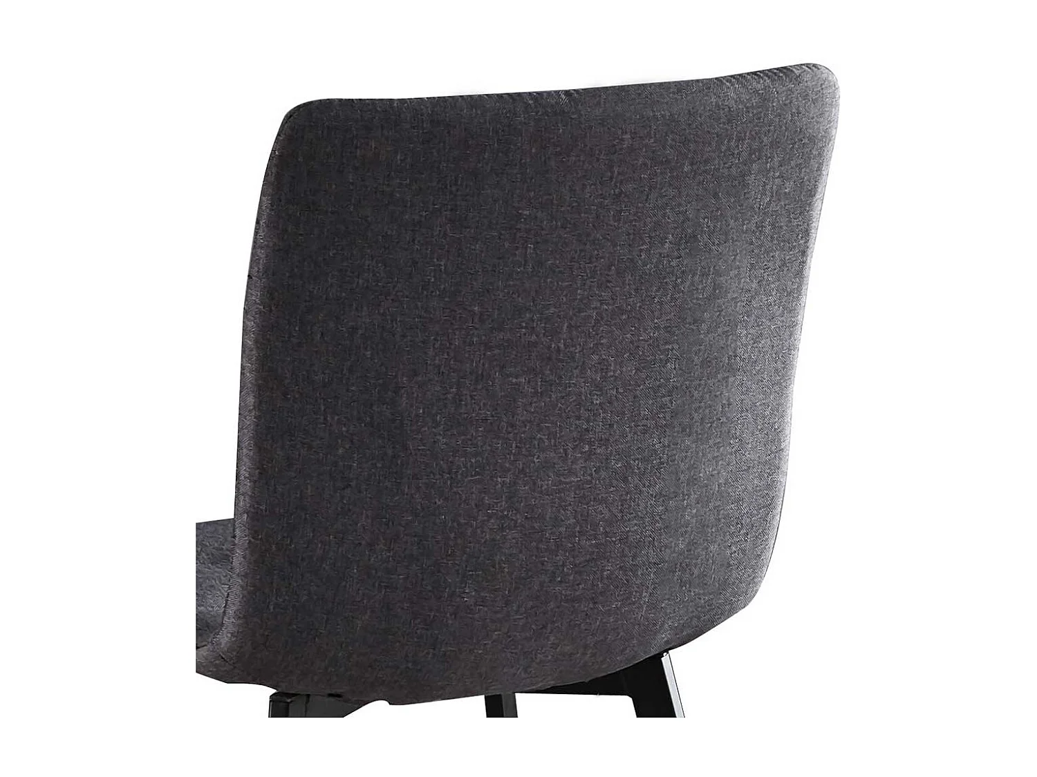 Polsterstühle in Dunkelgrau Webstoff Metallgestell (2er Set)