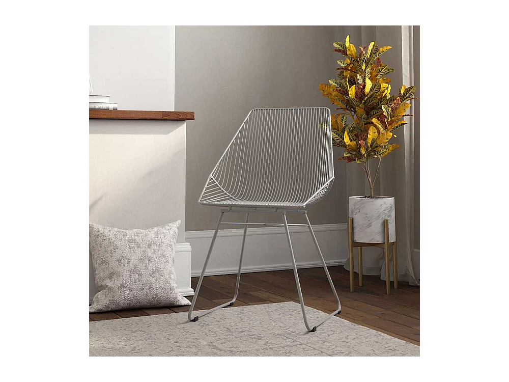 Metall Stuhl Grau in modernem Design 46 cm Sitzh�he