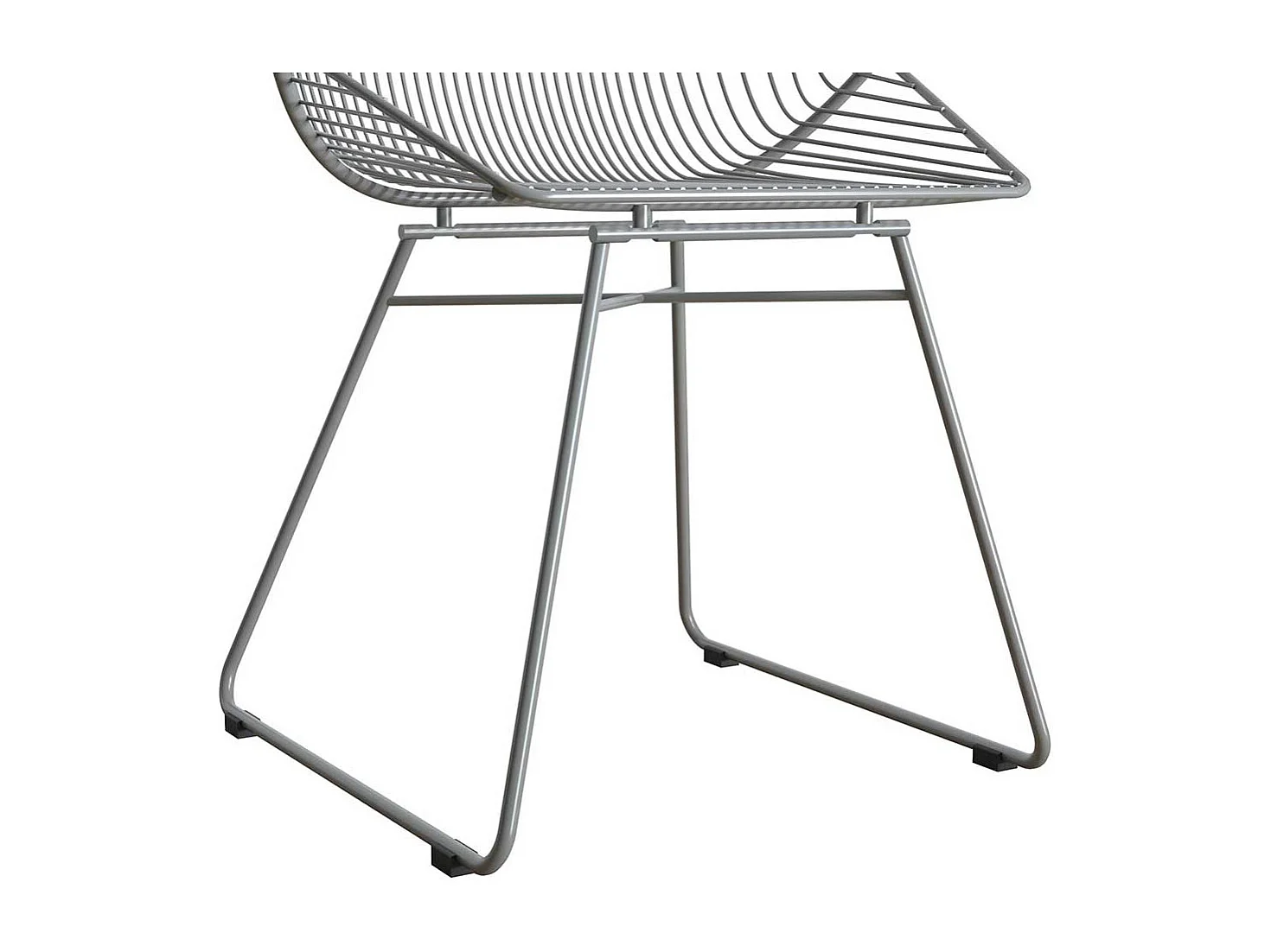 Metall Stuhl Grau in modernem Design 46 cm Sitzhöhe