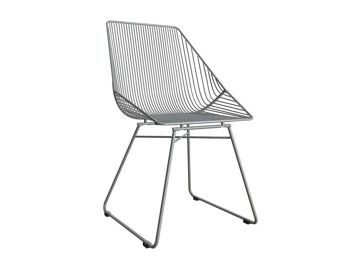 Metall Stuhl Grau in modernem Design 46 cm Sitzhöhe