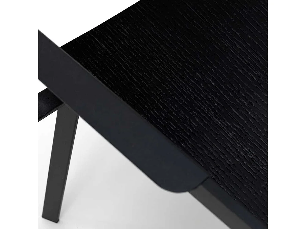 Armlehnen Esstisch Stühle in Schwarz Schichtholz Metall (4er Set)