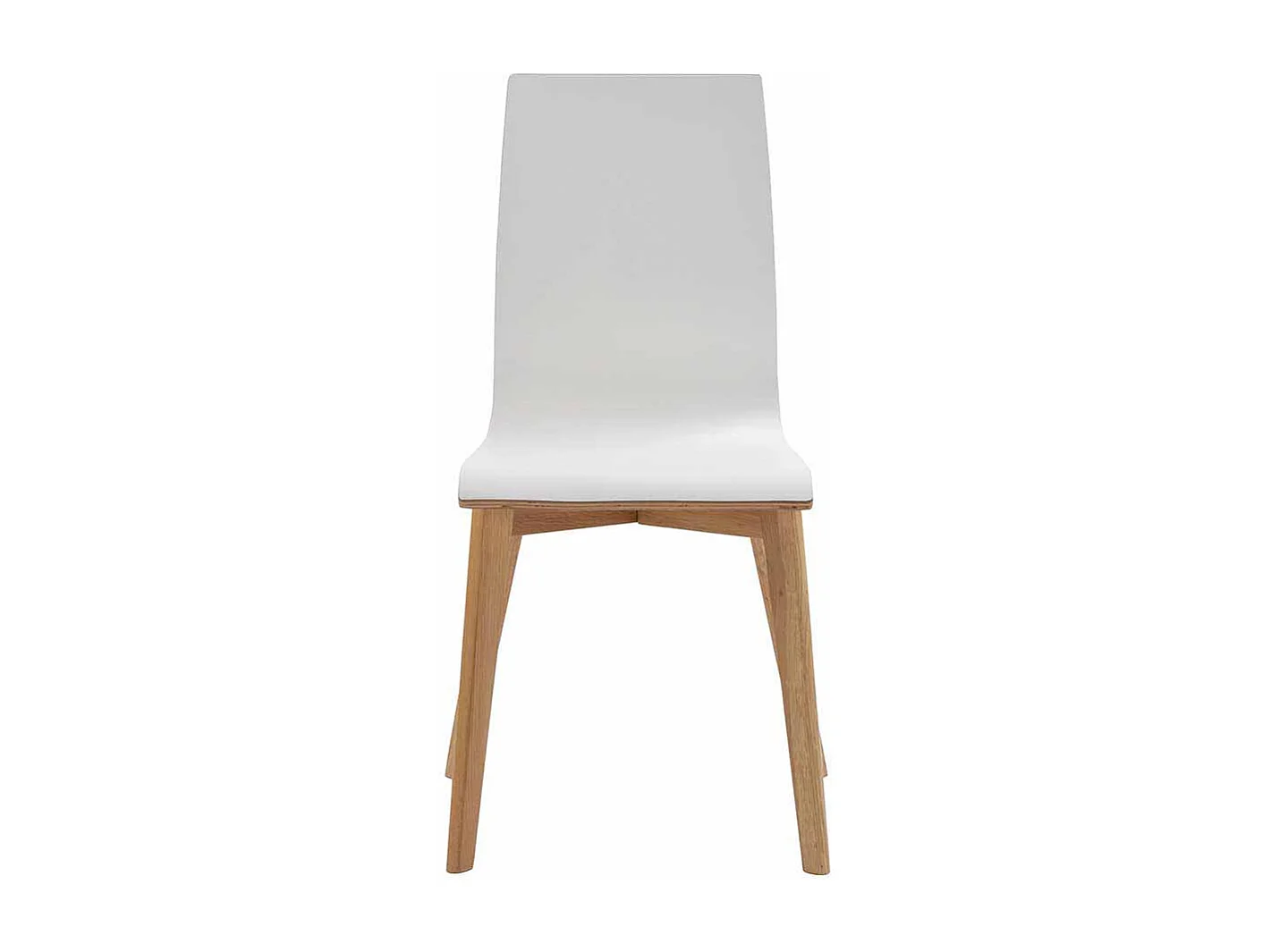 Hochlehner in Weiß und Eiche Naturfarben modern (2er Set)