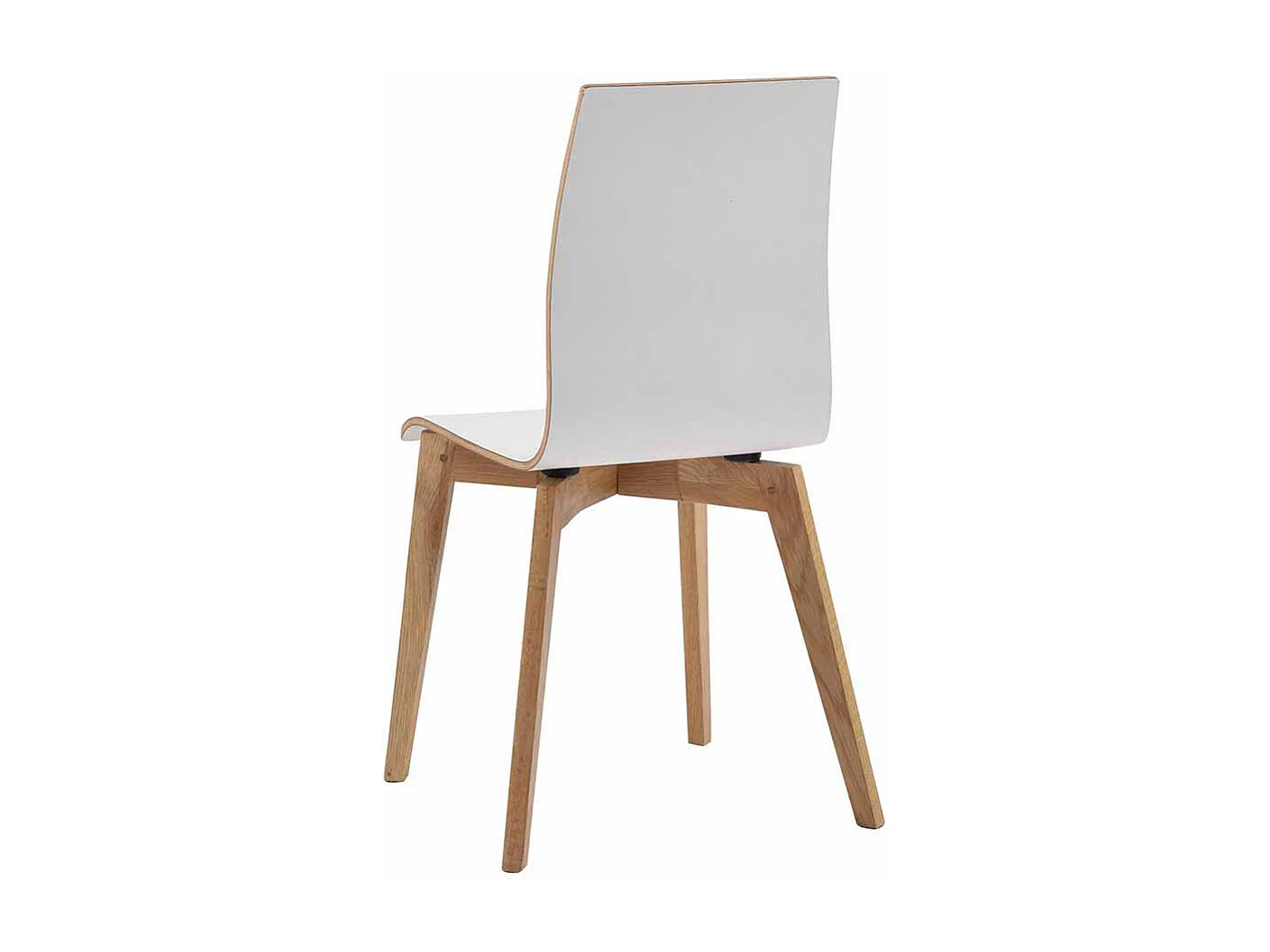 Hochlehner in Weiß und Eiche Naturfarben modern (2er Set)